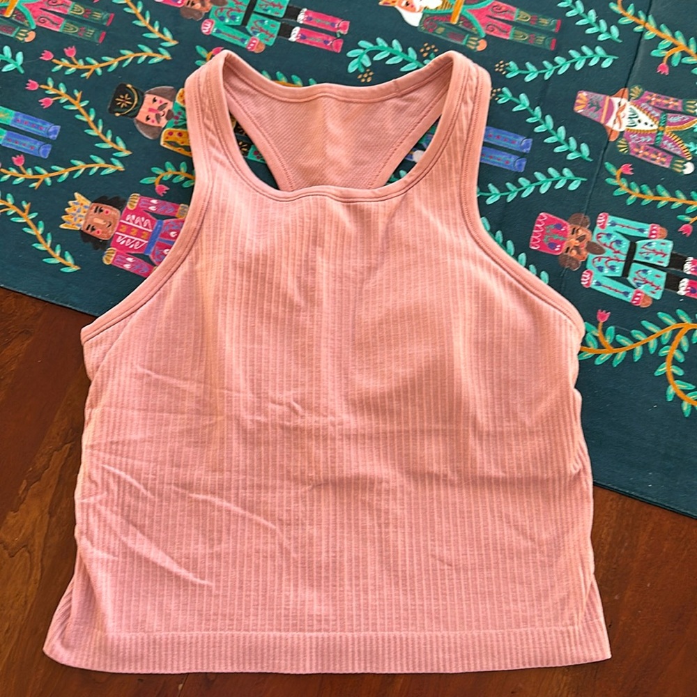 LULULEMON CROPPED EBB TO STREET TANK DESERT ROSE - 8